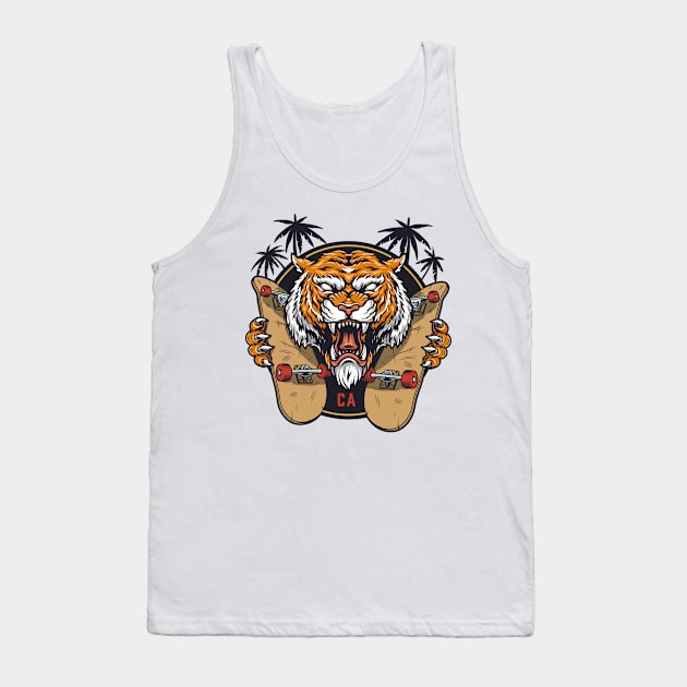 skate tiger Tank Top by ramonagbrl